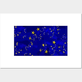 Eu Flag pattern Posters and Art